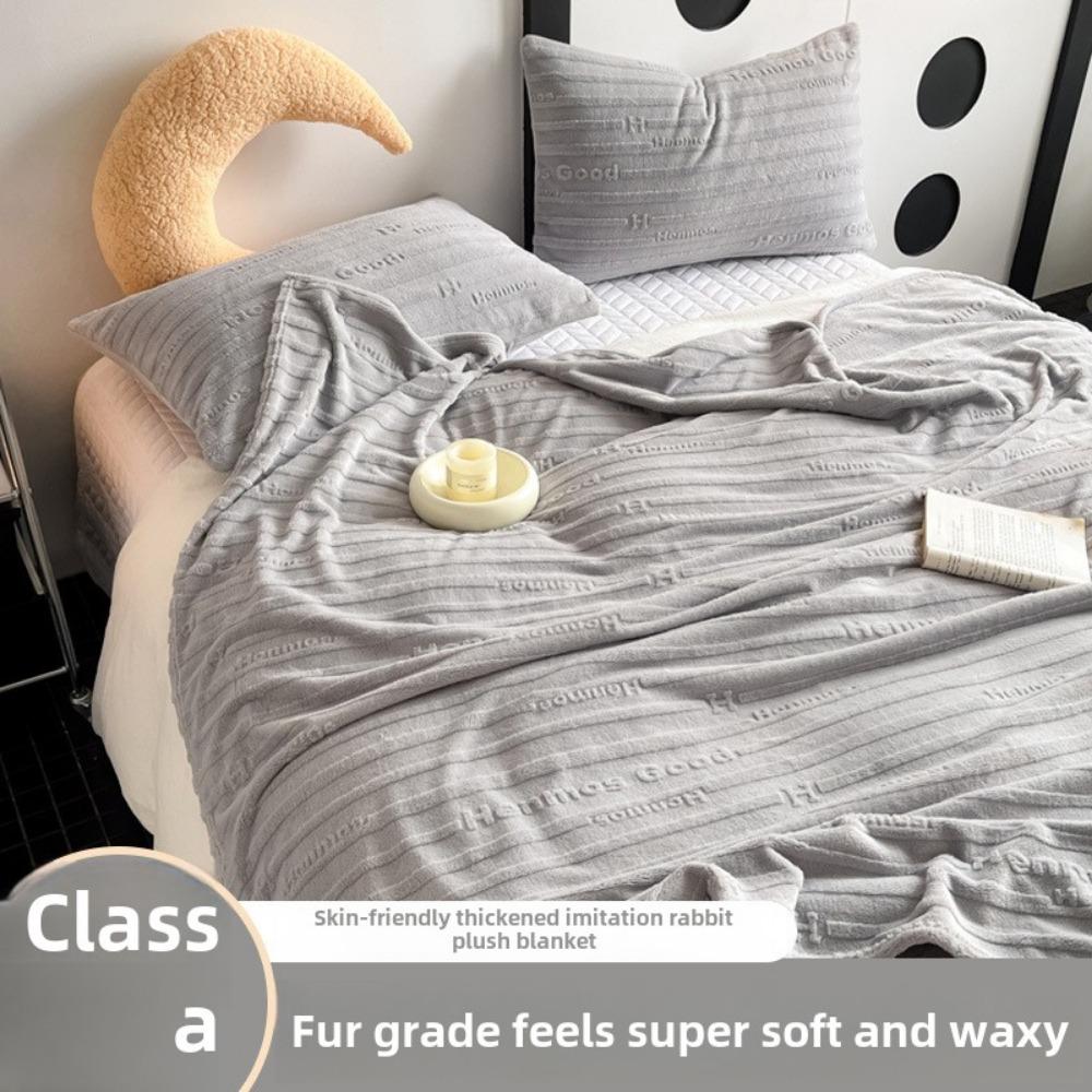 Manta para dormir de terciopelo de conejo de imitación