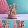 Handmade Melody Box with Wooden Base Mechanical Side Winding