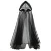 Chal Negro Nupcial Capa de Bruja para Cosplay Capa de Halloween Accesorios para Disfraz de Fiesta de Juego Vestido de Vacaciones Disfraz de Vampiro
