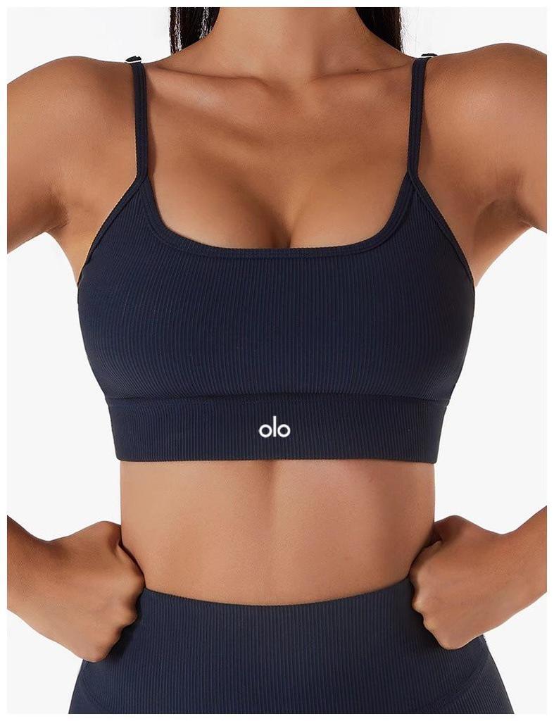 American ALO Strappy Backless Sports Bra - Yoga & Fitness Top for Women