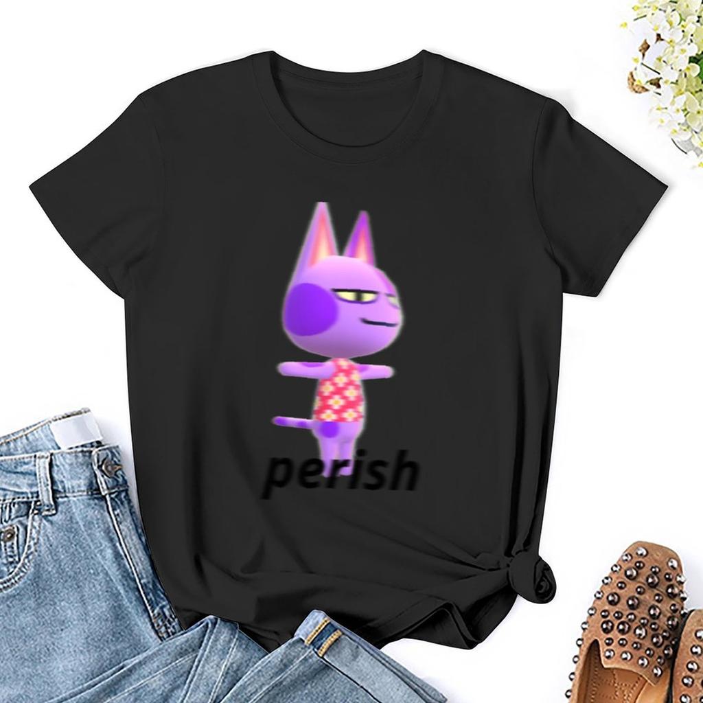 Bob Likes To Perish T-Shirt Aesthetic Clothing Kawaii Clothes Cotton T Shirts Women