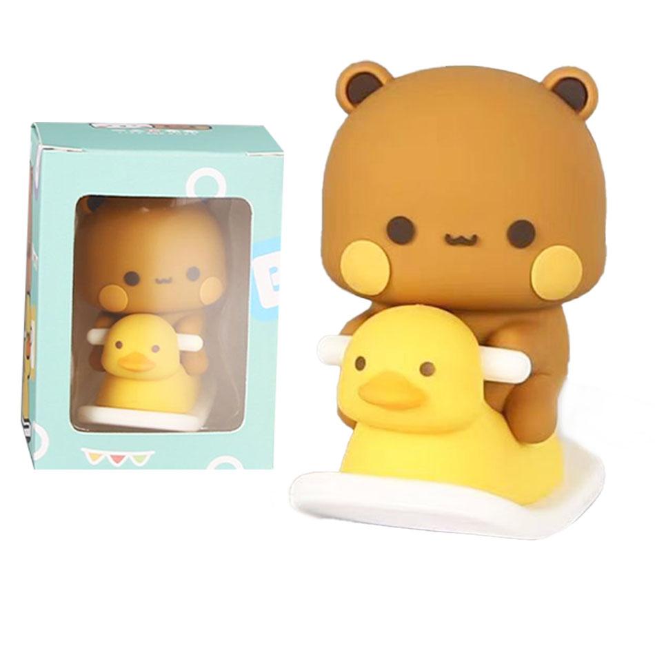 Cute Kawaii Bubu Dudu Panda Bear Figure Cartoon Exciting Bear Miniatures Collectible Animal Toy Doll Ornament Home Derocation