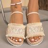 Fashion Women Sandals Fashion Trend Tassel Shoelaces Non Slip Sandals Wear-resistant Comfortable Soft Soled Flat Heeled Shoes for Women