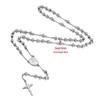 Kreuz Halskette, beads 6mm