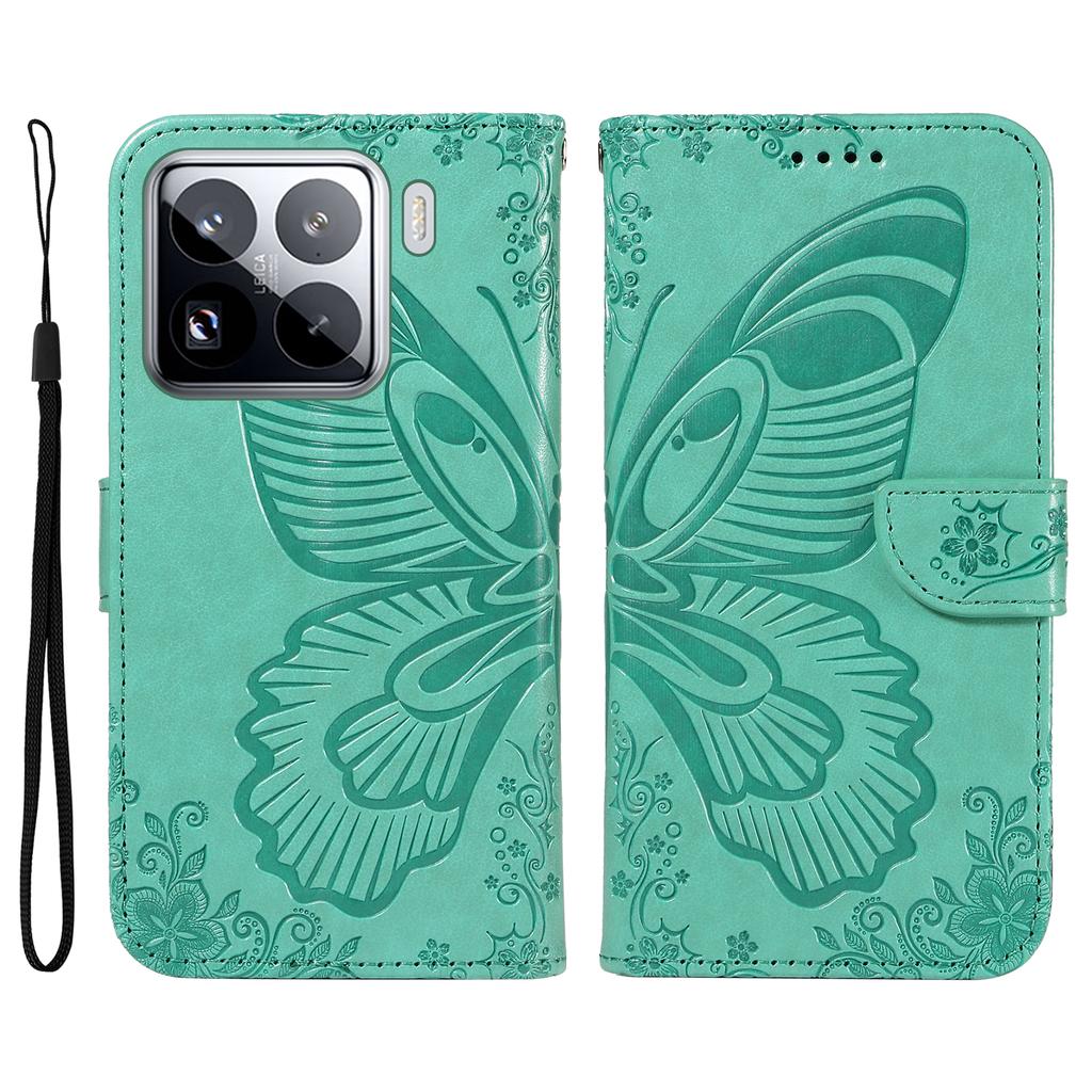 For Xiaomi 15 Pro Case Butterfly Pattern Leather Wallet Flip Phone Cover