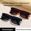 New Rivet-Style UV-Protective Presbyopia Glasses Unisex Fashion Square-Frame Outdoor UV400 Sun Reading Glasses Diopter 0 To +4.0