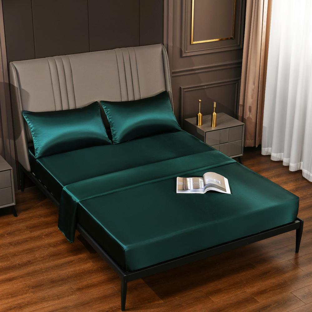 10 Colors Solid Bedding Bedspread Pillowcase 3PCS Luxury Bed Sheet