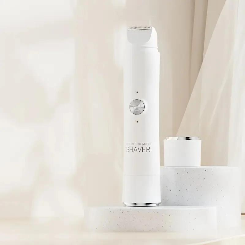 Double Head Electric Epilator Women Rechargeable Painless Hair Remover Shaver for Body Private Areas Bikini Gentle Trimming