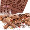 Silicone Letter & Number Chocolate Molds Set Alphabets & Numbers Baking Tools with Happy Birthday Cake Decorations Fondant Molds