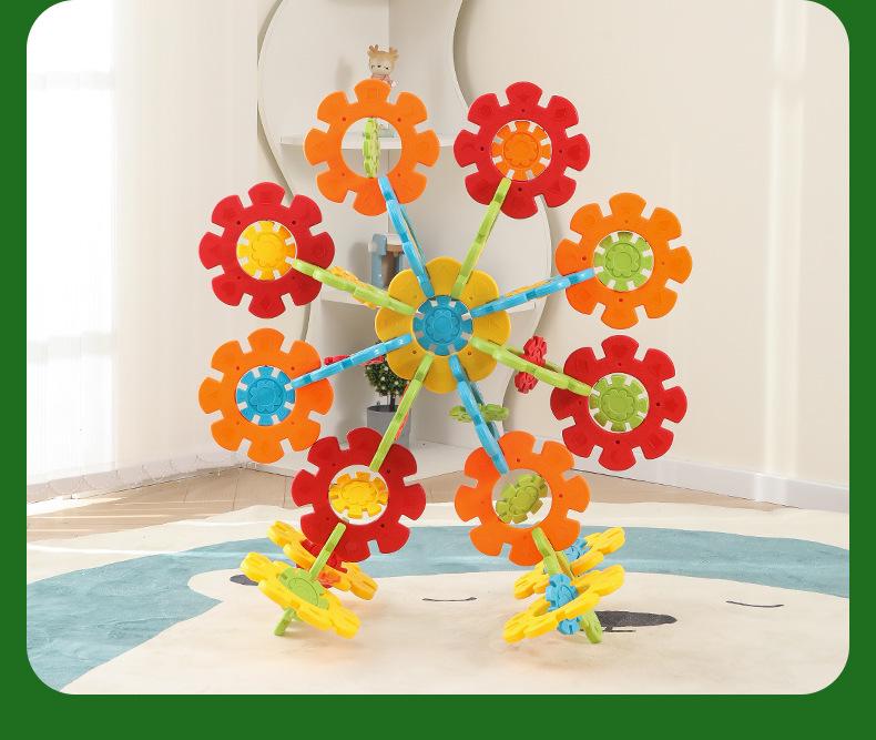 Super Large 26CM Snowflake Plates - Kindergarten Outdoor Construction Game Blocks for Parent-Child Play