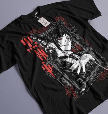 Unisex, Black Butler Shirt, Ciel Phantomhive, Sebastian T-shirt, Kuroshitsuji, Toboso Yana, Sebastian, Japanese, Anime Gift, Vintage, Grunge