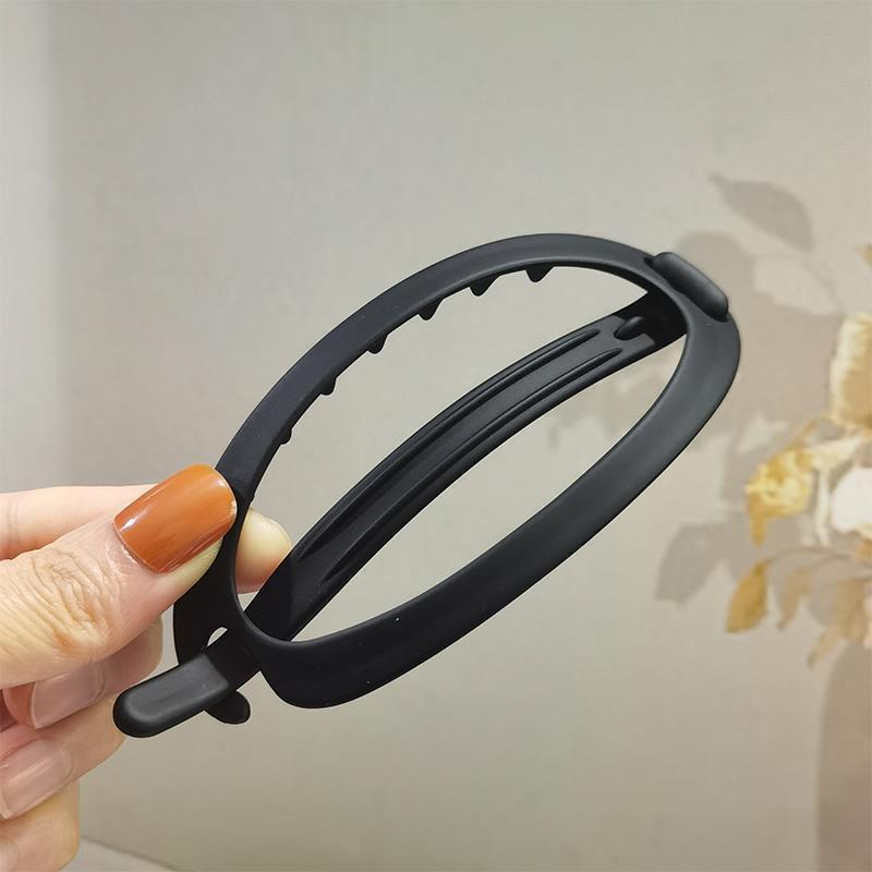 

4Pcs Fashion Large Oval Frosted Straight Clip Women Versatile Hair Clip Headwear Twist Clip Duckbill Clip Hair Accessory