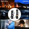 Powerful LED Flashlight With Tail USB Charging Head Zoomable Waterproof Torch Portable Light 3 Lighting Modes Built-in Battery