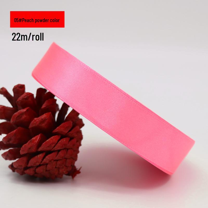 2.5cm Polyester Woven Ribbon for Flower Gift Packaging, Wedding Cakes, and Decorations in Silk Colors