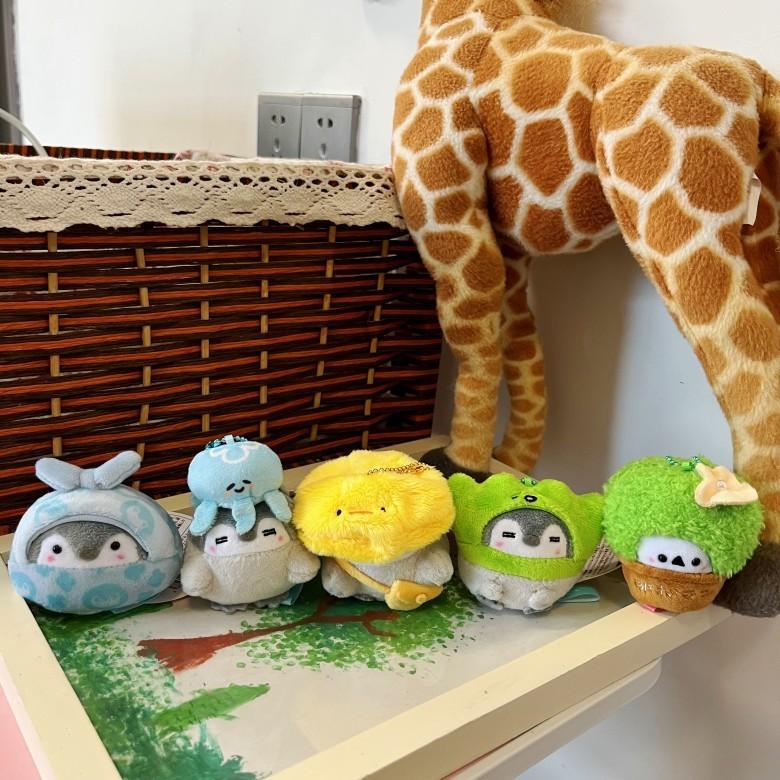 Potted Cute Bundle Yellow Duck Shaped Penguin Plush Toy Pendant For Bag Decor