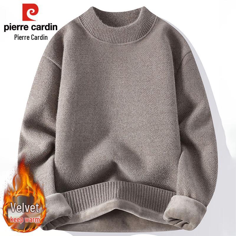 

Pierre Cardin Men s Mock Neck Fleece Lined Thermal Sweater XL