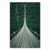 Forest Waterfall Bridge Landscape Picture Scandinavian  Scenery Nature Canvas Wall Art Print Painting Nordic Decoation