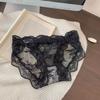 Seamless Sexy Lace Mesh Panties with Cotton Crotch - Thin, Hollow, Transparent Triangle Briefs for Women