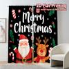 Set Of 2 Flat Printing Jit Curtains Without Rod Festive Cheer Print Popular Polyester Easy Install Made