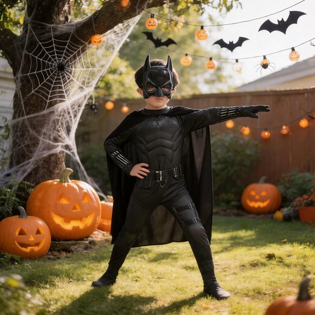 The Batman Kids Adult Halloween Cosplay Costume With Muscle Suit For Role Play