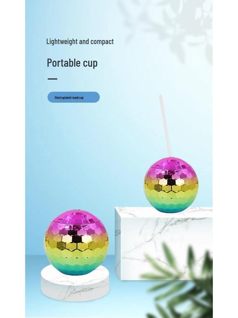 Electroplated Flashing Disco Ball Plastic Wine Cup