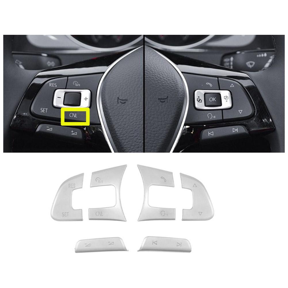 

6 шт. Декоративні накладки на кнопки керування кермом Сумісні з Для Passat B7 B8 та Для JETTA для автомобілів з лівим кермом China Mainland