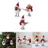Christmas Table Decorations Bird Figurine Plush Doll Cute Ornamental Bird for Home Holiday Winter Party Decor