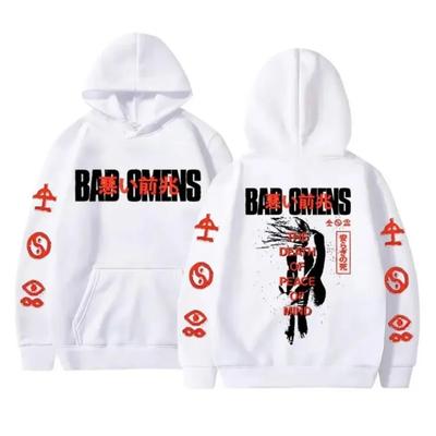 Bad Omens Band Tour American Music Print Hoodie The Death of Peace of Mind Skeleton Graphic Hoodies Male Rock Gothic Sweatshirts