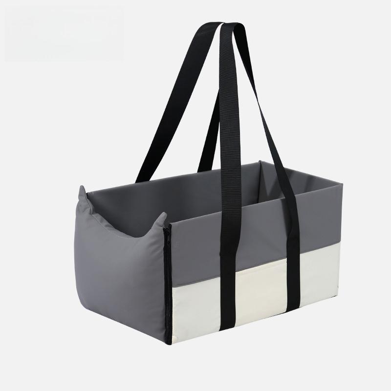 

Car in-vehicle Dog House Small Dog Cat Safety Seat Front Row Ride Pet Shelter Convenient To Carry and Travel Shoulder and Back Cat Nest Pet Supplies 46x24x23.5cm