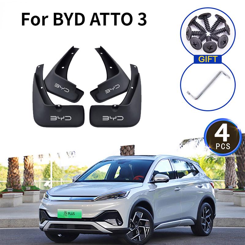 

Брызговики для BYD Atto 3 Yuan Plus EV ~ 2023, аксессуары, 2022, брызговики, брызговики, крыло, переднее заднее колесо автомобиля