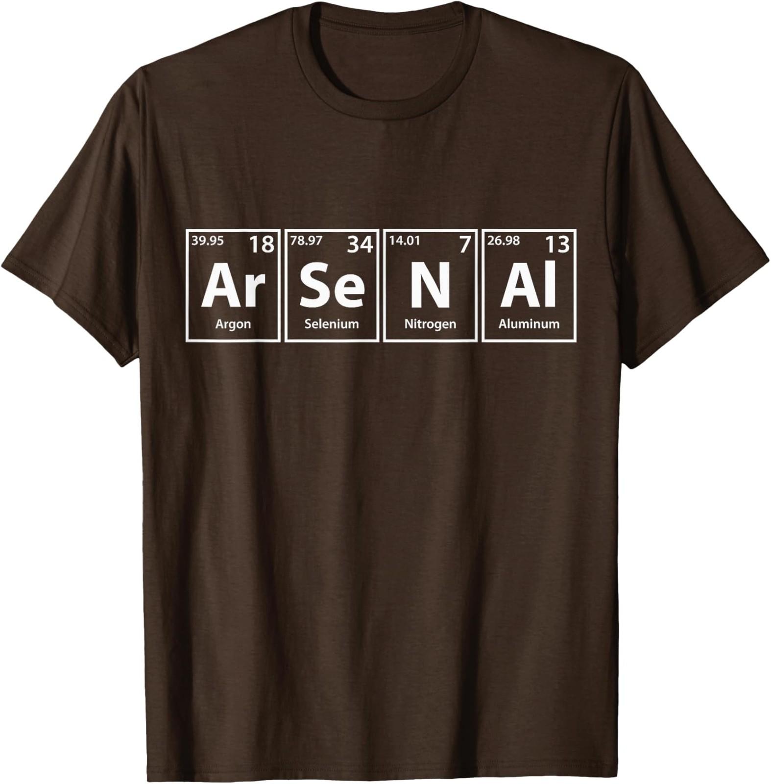 Arsenal (Ar-Se-N-Al) Periodic Table Elements Fun Unisex T-Shirt S разноцветный