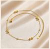 Bow Necklace, Stainless Steel 18K Gold Plated Station Zircon Necklace for Women Charms Choker Jewelry