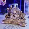 Robotime Rokr Wooden Puzzles 3D Gear Ball Challenge Machine Mechanical Model DIY Pinball Game Model kits for Adult Teens EGC01