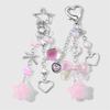 Cute Keychains for Girls,Lovely Car Keychain Accessories,Key Purse Handbag Charms for Women Bows Star Heart Keychain