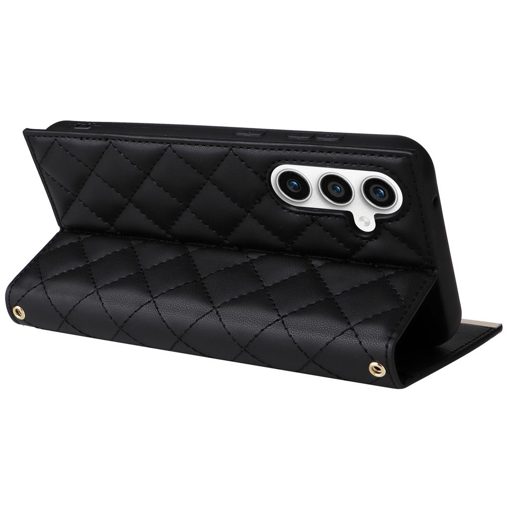 Etui na Samsunga Galaxy S23 FE PU Skóra Przyssawka Pokrowiec na telefon z paskiem na ramię