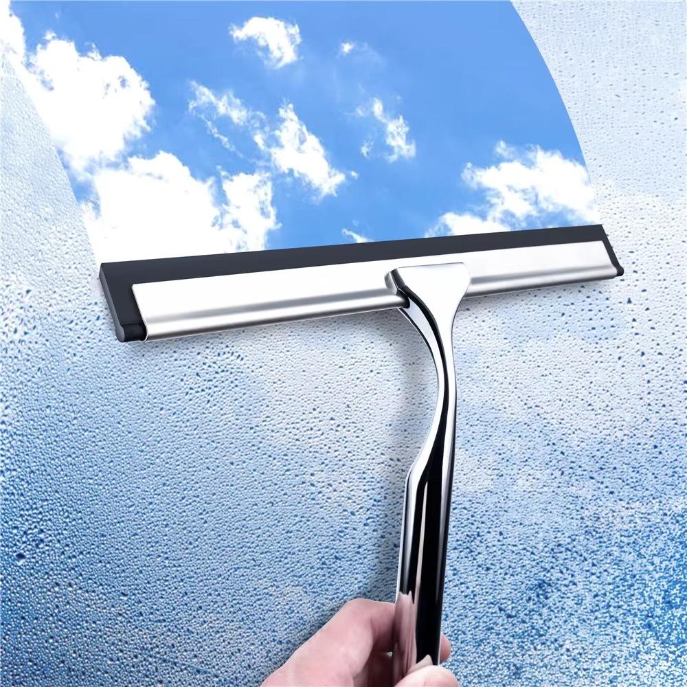 Hanging Window Glass Cleaner Non-slip Handle Shower Squeegee T Shape Glass Wiper  Bathroom