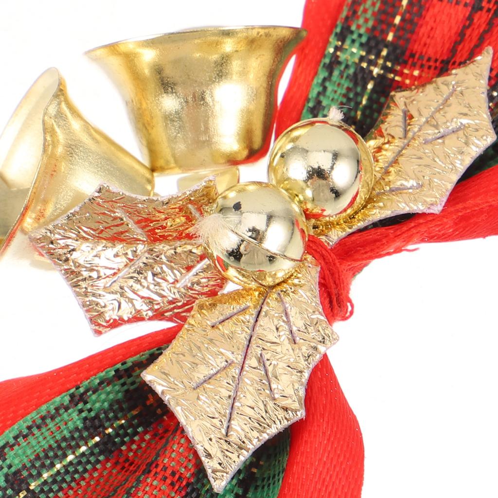 6Pcs Christmas Bell Mini Bowknot Decoration Creative DIY Material for Tree Hat Party Home Adornments Bow-Knot Decor