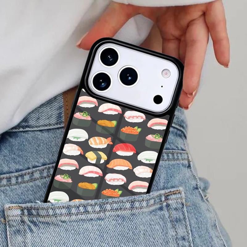 Japanese Cuisine Sushi Food Phone Case for iPhone 16e 15 14 13 12 17 Pro Max Plus Air 17pro Cover Coque