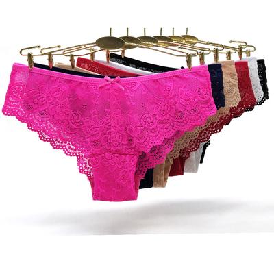 Ladies Lace Underwear Lingerie Cotton Sexy Transparent Panties For Women 6 Pcs/lots