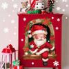 Kreslený Santa Claus Vločka Falešné okno Nástěnná nálepka Vánoční dekorace Samolepka na zeď