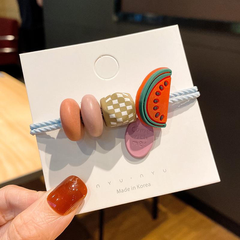 

версия милой фруктовой резинки для волос, вишня авокадо клубника резинка для волос, резинка для волос для девочки, резинка для волос, женский аксессуар