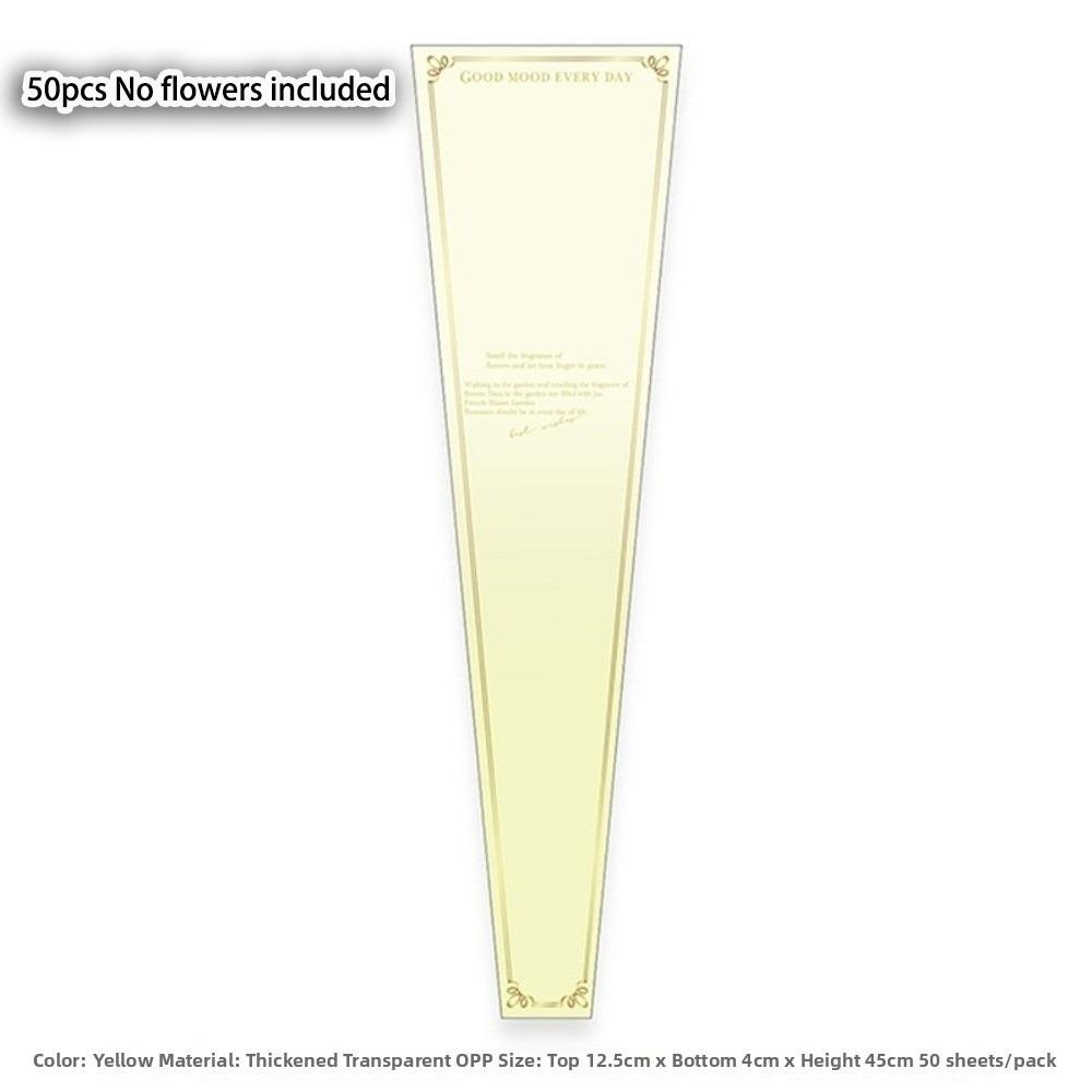 50pcs Waterproof Flower Packaging Bag Transparent Bouquet Packaging Sleeve  Anniversary