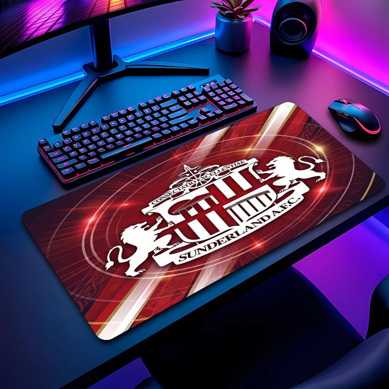 Sunderland Football Pattern Mouse Pad Non?Slip Rubber Base Gaming Mousepad For Desk Office Home