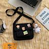 Süße kleine Canvas-Tasche für Damen im japanischen Harajuku-Stil, schräge Tasche, vielseitige Schultaschen für Mädchen, Taschen für Damen