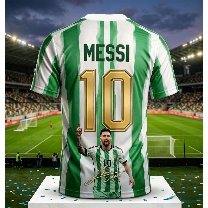 Messi #10 Argentina Football Jersey Blue White Striped Shirt Men Women Soccer World Cup Fan Short Sleeve Tops