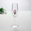 European Style Rose Crystal Glass Goblet, Creative Champagne Cup, Modern Simple Bar, Household Red Wine Glass