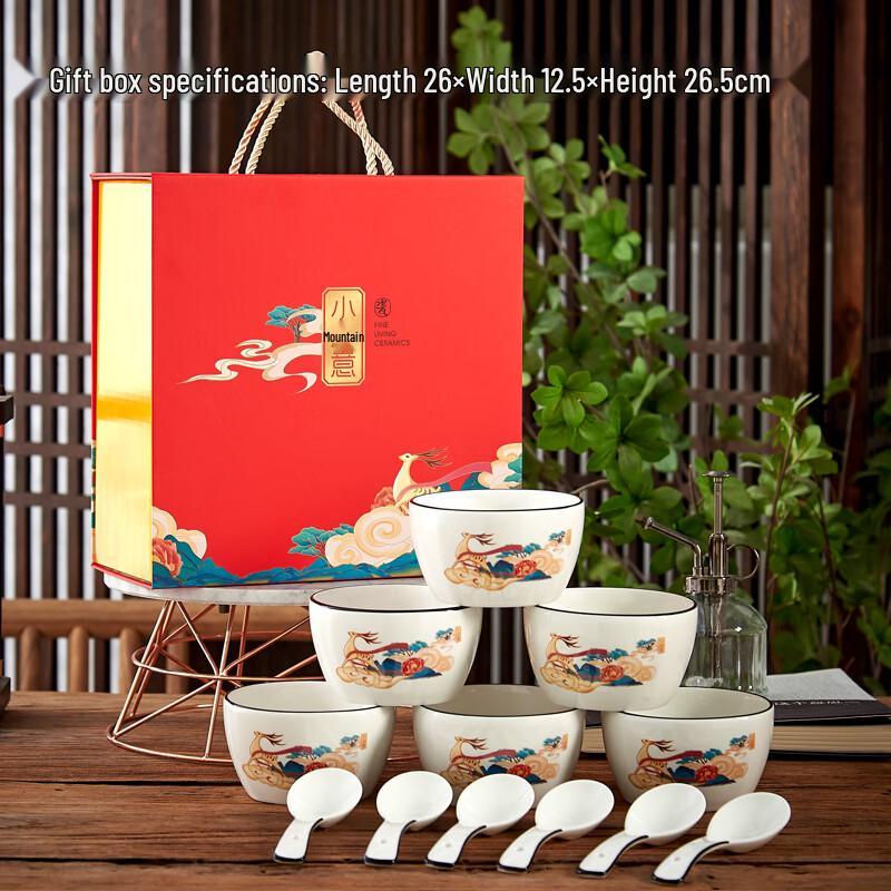 Элегантный керамический набор посуды для дома: миска и ложка