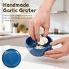 Handmade Garlic Grater and Herb Bowl Set 2 In 1 Kitchen Prep Tool Easy Cook for Garlic Herb Ginger Kitchen Prep Tool