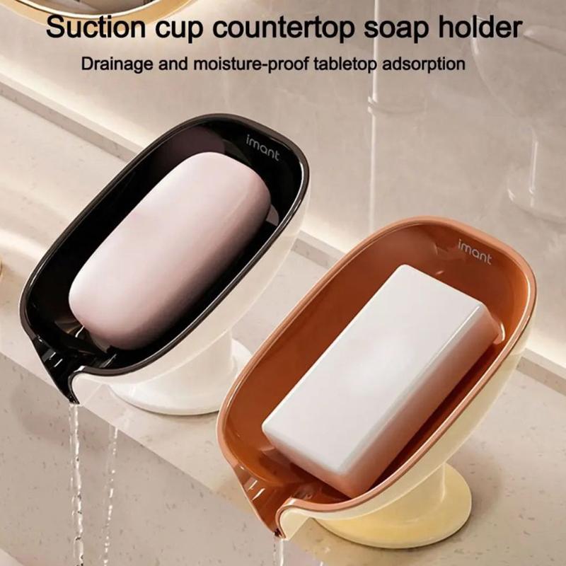 Przyssawka Mydelniczka Z Odpływem Wody Bez Wiercenia Uchwyt Na Mydło Gospodarstwo Domowe Lekki Luksusowy Pojemnik Na Mydło Łazienkowy Artykuł Łazienkowy