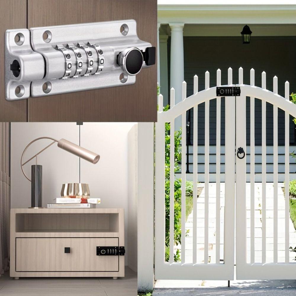 4 Digit Pin Code Digital Deadbolt Lock Anti-theft Keyless Door Catch for Wooden Door